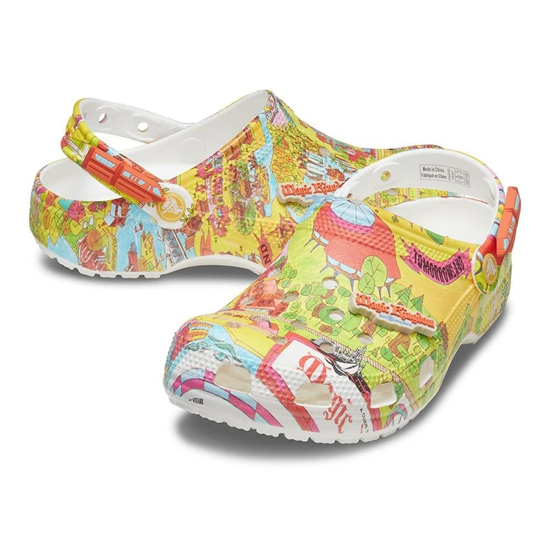 Disney Adult Clogs By Crocs - Retro Magic Kingdom Park Map