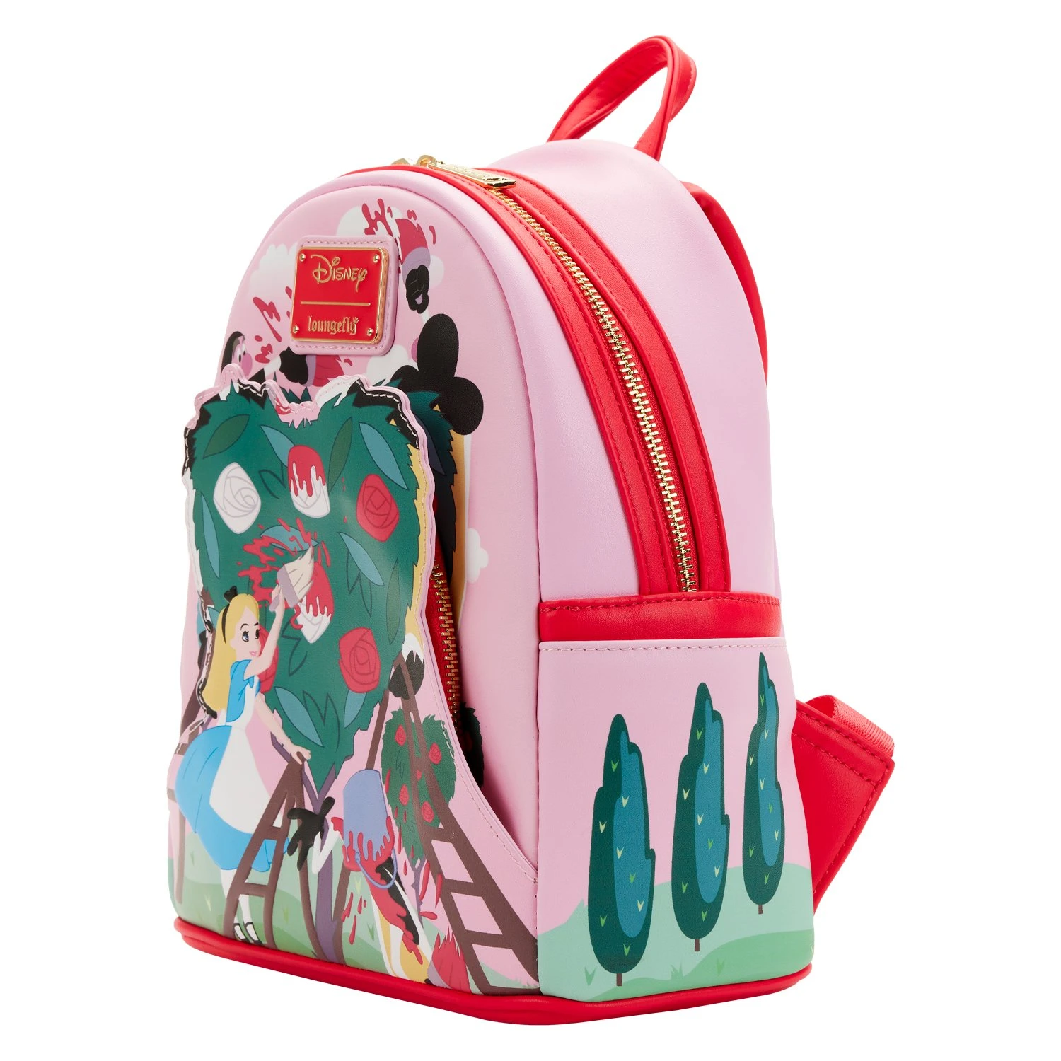 Disney Loungefly Mini Backpack - Alice In Wonderland Red Roses - Image 2