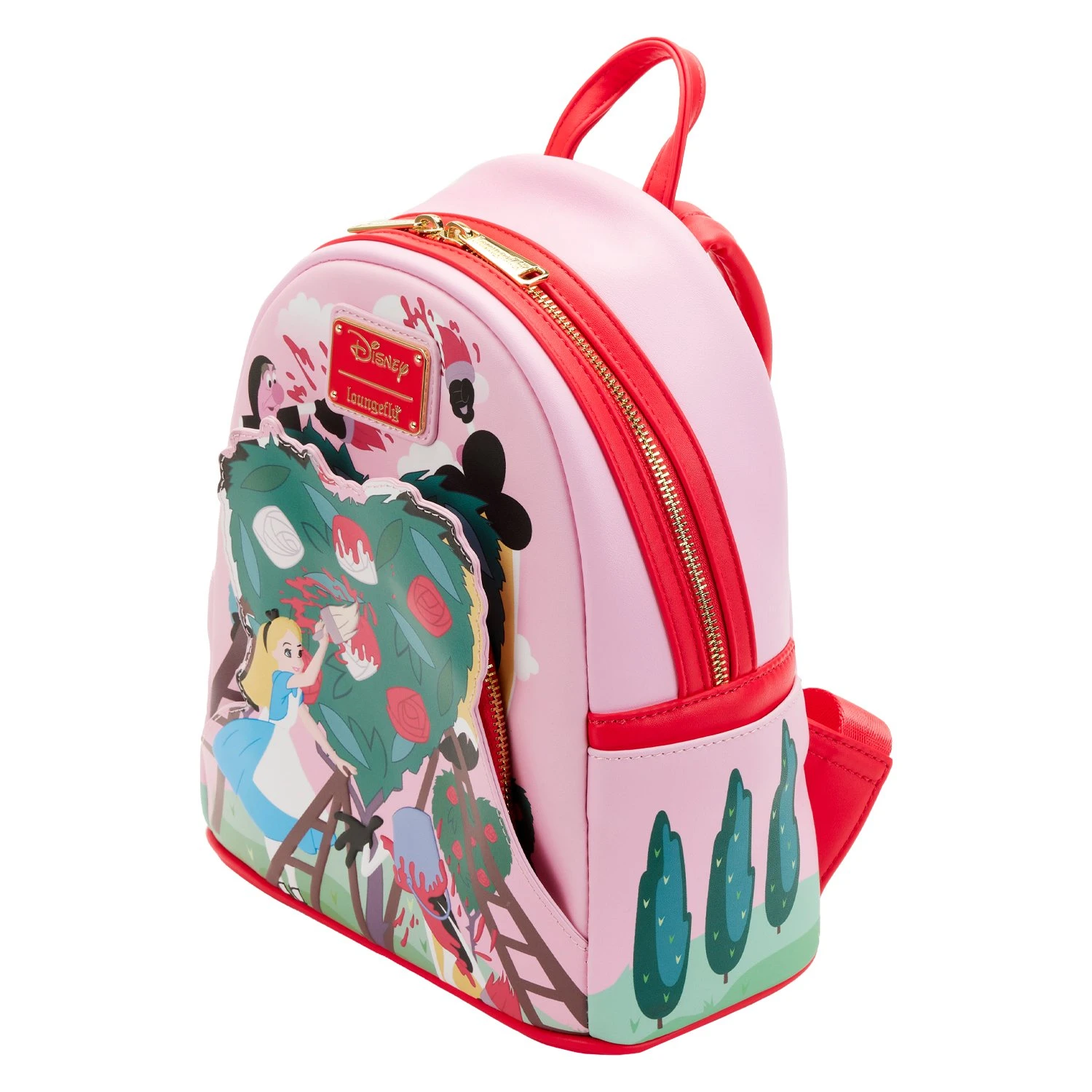 Disney Loungefly Mini Backpack - Alice In Wonderland Red Roses - Image 3
