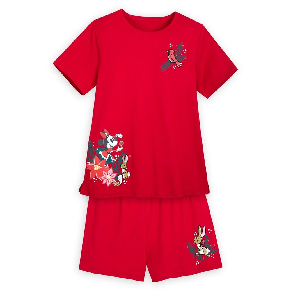 Disney Women's Pajama Set - Christmas 2022 Minnie Mouse