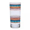 Disney World Showcase Striped Glass Tumbler - Mickey Mouse Icon - Mexico