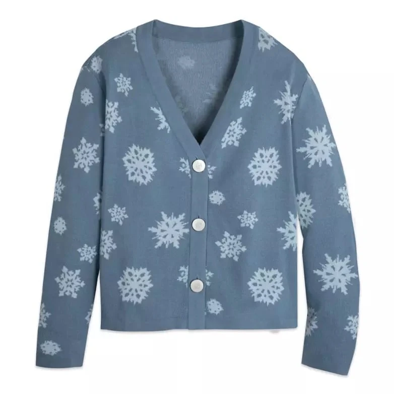 Disney Cardigan Sweater For Women - Frozen Snowflakes