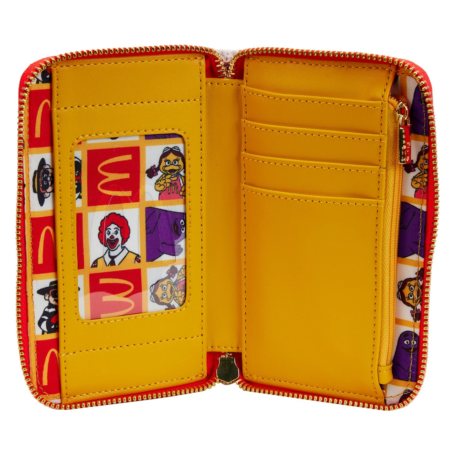McDonalds Loungefly Wallet - Ronald McDonald And Friends Zip Around Wallet - Image 4