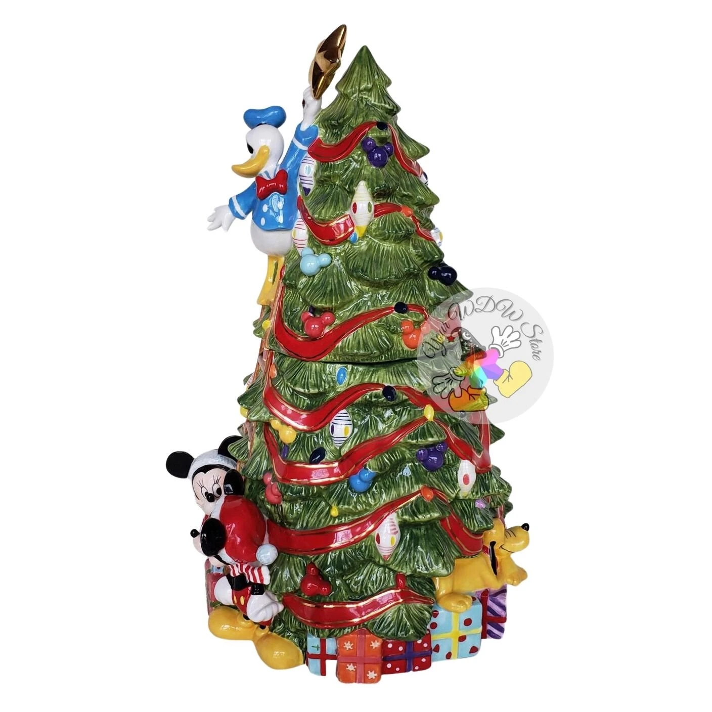 Disney Cookie Jar - Christopher Radko Mickey And Friends Christmas Tree - LE 500 - Image 2