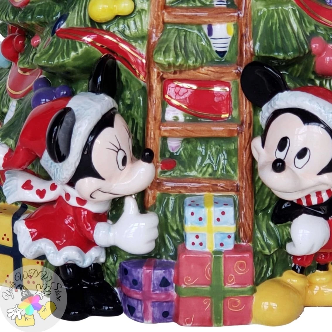 Disney Cookie Jar - Christopher Radko Mickey And Friends Christmas Tree - LE 500 - Image 4